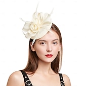 baratos Chapéus e Fascinators-fascinators chapéus mulheres vintage casamento moda headband clipe igreja cocktail vestidos headwear chá festa