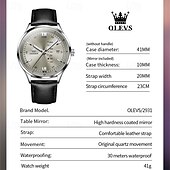 Недорогие Кварцевые часы-Новые бизнес-часы Olevs Brand для мужчин с светящимся календарем отображением недели модными трендами многофункциональными кварцевыми часами водонепроницаемые простые спортивные часы