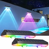 preiswerte Außenwandleuchten-LED Außenwandleuchte Solarlampen Solar-Außenwandleuchte - IP65 wasserdicht, Gartenzaun, Balkon, Veranda, Landschaftsbeleuchtung 1/2/4 Stück
