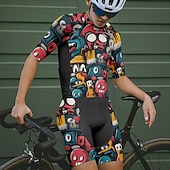 Недорогие Комплекты мужской одежды-Муж. Велокофты и велошорты Мультипликация С короткими рукавами Велоспорт Наборы одежды с 3 задними карманами Горные велосипеды Шоссейные велосипеды