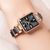 voordelige Quartz-horloges-poshi modieuze dameshorloge licht luxe diamant ingelegd vierkant temperament quartz horloge