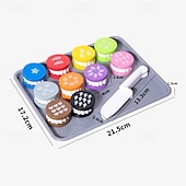 tanie Zabawki edukacyjne-Zabawki Edukacyjne Zestaw Zabawek Kuchennych dla Niemowląt Krojenie Żywności do Aktywności Przedszkolnych Udawanie Zabawek Kuchennych dla Dzieci Zestaw Sortowania Kolorów dla Chłopców i Dziewczynek