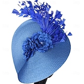economico Fascinator-berretto Poliestere Cappello Fedora Corsa di cavalli Elegante Vintage Con Fantasia floreale Copricapo Copricapo