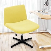 cheap Futon Sofa Cover-Armless Chair Cover, Cat Scratch Proof Soft Office Desk Chair Slipcovers Washable Work Chair Cover for Office Computer Gaming Chair