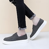 お買い得  カジュアルなレースアップシューズ-メンズカジュアルレースアップシューズ、快適で通気性のあるフェイクレザー、ホワイトソール、スタイリッシュで普段使いにぴったり