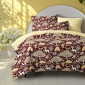 cheap 100% Cotton-100% Cotton Duvet Cover Set Tree Pattern Set Soft 3-Piece Luxury Bedding Set Home Decor Gift King Queen Duvet Cover
