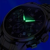 お買い得  クォーツ腕時計-新OLEVSメンズビジネスウォッチ 蓄光小三針 月齢表示 デジタルダイヤル クォーツ時計 防水スポーツレジャー 多機能ウォッチ