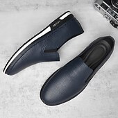 billiga Tillfällig-slip-on sneakers i konstläder för män, avslappnade vita skor med bekväm gummisula, snygga och mångsidiga skor för vardags- och fritidsaktiviteter
