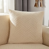 billige Trender innen puter-Chenille-blad quiltet putetrekk med bølget kant supermyke firkantede dekorative putetrekk sofa sofa stue
