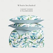 baratos 100% algodão-Capa de Edredão de Flores e Folhas Tamanho Queen Conjunto de Camas Capa de Colcha Macia Leve Capa de Edredão com 2 Fronhas para Verão Primavera