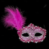 levne Maska-Karnevalová maska Maska Halloween rekvizity Dospělé Dámské Poloviční obličej Výkon Párty Plesová maškaráda Karneval Mardi Gras Jednoduchý karnevalový kostým