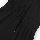 economico Vestito-Elegante Medievale Rinascimento Abito da cocktail Fiera del Ren Vichingo Elfico Tinta unica Per donna Celtico Costumi da pirata Fantasia Halloween Carnevale Mascherata Carnevale Halloween Mascherata