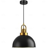 baratos Luzes pendentes-industrial retro pingente luz lustre de metal moderno fazenda varanda corredor luminária decorativa cabeceira preto pendurado lâmpada 1 cabeça 110-240v