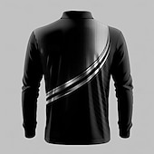 economico Polo geometrica da uomo-Per uomo Geometrico Linea Maglia da golf Manica Lunga Magliette polo Camicie con Colletto Casual Business Casual Streetwear Athleisure Abbigliamento da Esterno Ferie Bottoni Stampa 3D Primavera