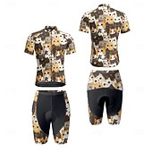 Χαμηλού Κόστους Ανδρικά σύνολα ένδυσης-Ανδρικά Φανέλα και σορτς ποδηλασίας Γάτα Κοντομάνικο Ποδήλατο Ρούχα σύνολα με 3 πίσω τσέπες Ποδηλασία Βουνού Ποδηλασία Δρόμου Μποστινό Φερμουάρ Σκούπισμα ιδρώτα Άνετο Αναπνέει Αθλητισμός