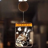 cheap Decorative Lights-LED Easter bunny Easter egg with suction cup window lamp, festive dinner party atmosphere decoration lamp, AAA battery box power supply