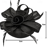 baratos Chapéus e Fascinators-fascinators chapéus mulheres vintage casamento moda headband clipe igreja cocktail vestidos headwear chá festa