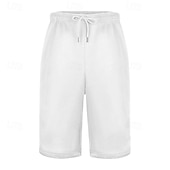 cheap Sweat Shorts-Men&#039;s Sweat Shorts Summer Shorts Casual Shorts Pocket Drawstring Elastic Waist Plain Comfort Short Party Daily Fashion Classic Style White Wine Micro-elastic