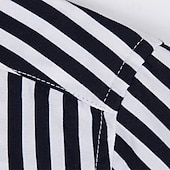 preiswerte Herrenhemd zum Knöpfen-Herren Hemd Sommerhemd Lässiges Hemd Knopfhemd Schwarz Weiß Rote Marineblau Blau Langarm Streifen Kargen Urlaub Hawaiianisch Button-Down Bekleidung Polyester Modisch Brautkleider schlicht Komfortabel