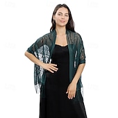 preiswerte Wraps für Hochzeitsgäste-Spitzenblumenschal Braut Hochzeitskleid Abendkleid Cheongsam Tanzparty Bankettschal