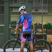 halpa Miesten vaatesarjat-Miesten Pyöräily jersey ja shortsit Graffiti Lyhythihainen Pyörä Liikunta-asut 3 takataskulla Maastopyöräily Maantiepyöräily Etuvetoketju Hikeä siirtävä Mukava Hengittävä Urheilu Musta Keltainen