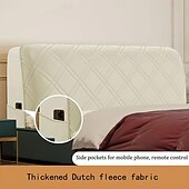 preiswerte Bettwäsche-Zubehör-Flanell gepolsterte Bettkopfteilabdeckung dehnbare Kopfteilabdeckungen staubdichtes All-Inclusive elastisches Leder/Holz/Eisen Bettkopfstützschutzabdeckung