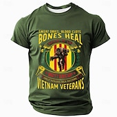 ieftine Tricou patriotic pentru veterani-Ziua Veteranilor Bărbați Drapelul SUA american Tricou Manșon scurt Tricou Tipărire 3D Stil Nautic Cămașă Zilnic Militar Stradă Zilnic Negru Albastru piscină Trifoi Vară Primăvară Îmbrăcăminte S M L