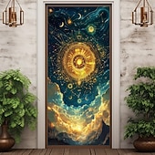 Galaxy Door Decorations Door Covers Door Tapestry Door Curtain Decoration Backdrop Indoor/Outdoor Door Banner for Front Door Farmhouse4