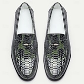 preiswerte Loafer aus hochwertigem Leder-Luxuriöse Herren-Loafer aus echtem Leder – Slipper mit Schlangenmuster für formelle Anlässe und Business-Kleidung