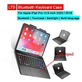 baratos Capa iPad-Tábua Capa da Caixa Para Apple 12,9 2018 Com Teclado Anti-poeira Antichoque Plástico