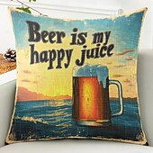 billige &quot;Quotes&amp;Saying Style&quot;-Øl Entusiast Dekorative Kasteputer Deksel 1PC Myk Kvadratisk Sofa Pute Sak Puteputer Soverom Stue Sofa Stol