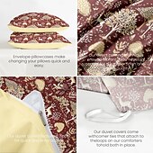 cheap 100% Cotton-100% Cotton Duvet Cover Set Tree Pattern Set Soft 3-Piece Luxury Bedding Set Home Decor Gift King Queen Duvet Cover