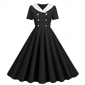 tanie Sukienki-Retro / vintage Lata 50. Sukienka Sukienka huśtawka Damskie Karnawał Bal maskowy Dzienne zużycie Wieczór panieński Dla dorosłych Sukienka Sukienki na bal maturalny