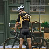 levne Pánské oděvní soupravy-Pánské Cyklodres a kraťasy Krátký rukáv Horská cyklistika Silniční cyklistika Černá Komiks Jezdit na kole Spandex Sportovní Komiks dopis a číslo Oblečení