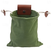 cheap Camping Accessories-Heavy Duty Canvas Foraging Waist Bag - Portable Outdoor Gathering Pouch with Adjustable Belt