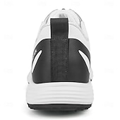preiswerte Herren Golfschuhe-weiße Golfschuhe für Herren mit Reißverschluss, atmungsaktivem Obermaterial und gepolsterter Sohle für Komfort und Leistung auf dem Platz