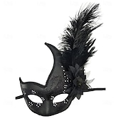 olcso Maszk-Farsangi maszk Maszk Halloween-kellékek Felnőttek Női Fél arc Teljesítmény Parti Álarcos mulatság Farsang Mardi Gras Könnyű farsangi jelmez