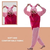cheap Animal Costume-Carnival Costume 2026 Kigurumi Pajamas Fancy Costume Group Costume Animal Pig Cartoon Warm Funny Costume Comfy Kid's Adults' Unisex Men and Women Boys and Girls Halloween Carnival Party Performance