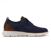 preiswerte Sneaker für Herren-Atmungsaktive Strick-Sneaker für Herren mit Kunstlederakzenten – stylische, leichte Sportschuhe für die Freizeit und den Komfort im Alltag