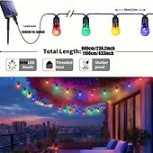 זול אורות מיתר סולאריים-5m-20leds חיצוני צבע סולארי כדור בועה מחרוזת אור חצר קמפינג אוהל גן חתונה פסטיבל אווירה קישוט מחרוזת אור