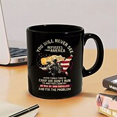 levne Šálky a hrnečky-hrnek na kávu černý retro vintage keramický hrnek s grafickým designem 12oz/330ml perfektní dárek pro přátele svatba ke dni matek