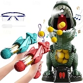 economico Forniture per feste-giocattolo da tiro a dinosauro giocattoli a forma di dinosauro per bambini 5-7 2 pistole a pompa ad aria e 24 proiettili di schiuma giocattoli per esercizi di coordinazione occhio-mano regali per
