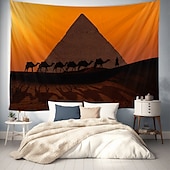 preiswerte Landschaftsteppich-Landschaft Ägypten Pyramide Hängender Wandteppich große Wandteppich Wanddekoration Fotografie Hintergrund Decke Vorhang Wohnraum Schlafzimmer Dekoration Wüstenschafe