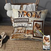 baratos Presentes Personalizados-Capa de Almofada com Foto Personalizada para o Dia das Mães Capa de Travesseiro Retrato de Mãe Presente Ideal Presentes de Amor Personalizados
