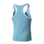  Herren Tank Top Weste Unterhemd Ärmelloses Shirt Ärmellos Rundhalsausschnitt Sommer Farbblock Grubenstreifen Mode Designer Basic Schnelltrocknend Urlaub Straße Ausgehen Schwarz Weiß Wein Top T-Shirt