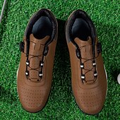 economico Scarpe da Golf da Uomo-scarpe da golf bianche da uomo con sistema di allacciatura Boa, suola chiodata, tomaia traspirante per comfort e stabilità sul campo da golf