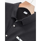 cheap Men&#039;s Basic Shirts Sets-Men&#039;s Waffle Shirt 2 Piece Shirt Set Summer Set Matching Sets Casual Shirt Plain Vacation Daily Black White Red Green Short Sleeve Collar Summer Clothing Apparel