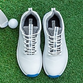 cheap Men&#039;s Golf Shoes-Men&#039;s Black and White Golf Shoes with Spiked Sole, Breathable Upper, and Lightweight Design for Comfort and Support on the Golf Course
