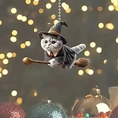 preiswerte Anhänger &amp; Ornamente fürs Auto-2 stücke niedlichen katzenförmigen rückspiegel anhänger auto innenraum auto realistische tier hängen ornament auto innen dekoration