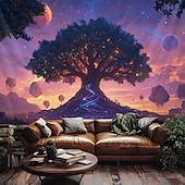 Недорогие Дерево жизни гобелен-Гобелен с мандалой Древо Жизни настенное искусство большой гобелен фреска декор фотографический фон плед занавеска для дома спальни и гостиной